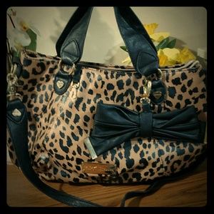 Betsey Johnson leopard print handbag